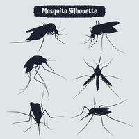 coleção de vetores de silhuetas de mosquitos animais