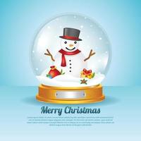 globo de natal. cartão de saudações de feliz natal, post de mídia social, pôster de natal vetor
