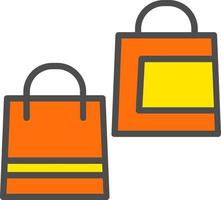 ícone de vetor de sacolas de compras