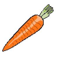 ícone de pixel nutrição adequada cenoura vetor