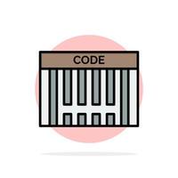 bar código de barras compras ícone de cor plana de fundo círculo abstrato vetor