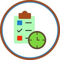 design de ícone vetorial de cronograma de tarefas vetor