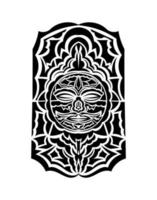 máscara tiki. padrão maori ou polinésia. bom para impressões e tatuagens. isolado. vetor