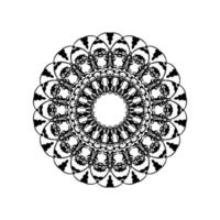 padrão circular em forma de mandala para henna, mehndi, tatuagem, decoração. ornamento decorativo em estilo oriental étnico. página do livro para colorir. vetor