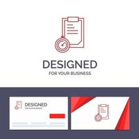 cartão de visita criativo e modelo de logotipo prazo de planejamento de negócios ilustração vetorial de tempo vetor