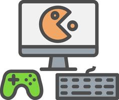 ícone de vetor de configuração de jogos