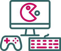 ícone de vetor de configuração de jogos