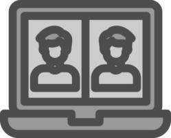design de ícone de vetor de discussão de videochamada