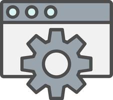 ícone de vetor de configuração da web