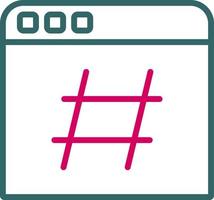 ícone de vetor de hashtag