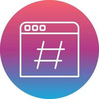 ícone de vetor de hashtag