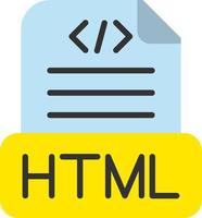 design de ícone de vetor de arquivo html