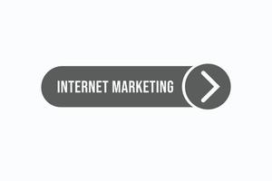 vetores de botão de marketing na internet. assinar rótulo balão de fala marketing na internet