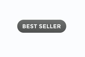 vetores de botão de melhor vendedor. rótulo de sinal balão de fala best-seller
