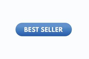 vetores de botão de melhor vendedor. rótulo de sinal balão de fala best-seller
