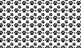 fundo de padrão de pata de animal de estimação sem emenda. pegada de ilustração de papel de parede de pata de cachorro ou gato. vetor