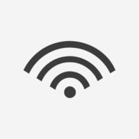 vetor de ícone wi-fi isolado. conexão, sem fio, sinal, sinal de símbolo de internet