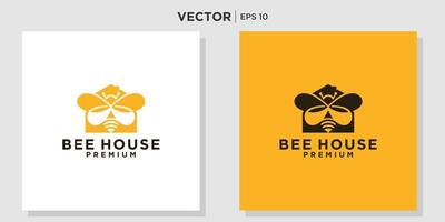 logotipo da casa de abelha adequado para empresa vetor