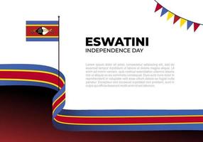 fundo do dia da independência de eswatini comemorado em 6 de setembro vetor