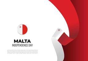 fundo do dia da independência de malta comemorado em 21 de setembro. vetor