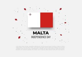 fundo do dia da independência de malta comemorado em 21 de setembro. vetor