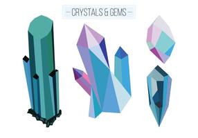 Vector de cristais e gemas