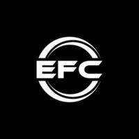 design de logotipo de carta efc na ilustração. logotipo vetorial, desenhos de caligrafia para logotipo, pôster, convite, etc. vetor