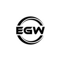 egw carta logotipo design na ilustração. logotipo vetorial, desenhos de caligrafia para logotipo, pôster, convite, etc. vetor