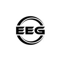 design de logotipo de carta eeg na ilustração. logotipo vetorial, desenhos de caligrafia para logotipo, pôster, convite, etc. vetor