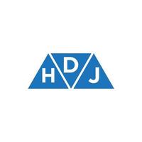 dhj design de logotipo de contabilidade de reparo de crédito em fundo branco. conceito de logotipo de carta de gráfico de crescimento de iniciais criativas dhj. design de logotipo de finanças de negócios dhj. vetor