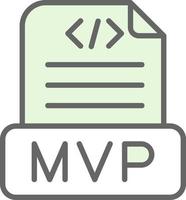 design de ícone vetorial mvp vetor