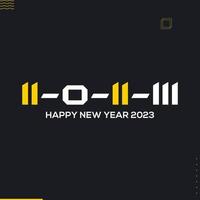 feliz ano novo 2023 tipografia em números romanos vetor
