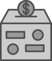 design de ícone de vetor de caixa de doação
