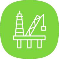 design de ícone de vetor de plataforma de petróleo