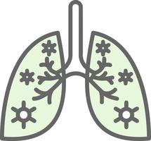 design de ícone de vetor de infecção pulmonar