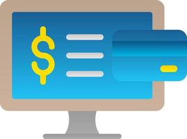 design de ícone de vetor de pagamento online