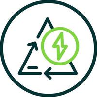 reciclar ícone plano de energia vetor