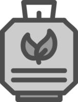 ícone plano de cilindro de biogás vetor