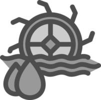 ícone plano do moinho de água vetor
