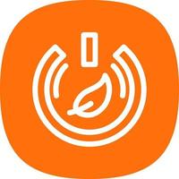 ícone plano de botão de energia eco vetor