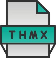 ícone de formato de arquivo thmx vetor