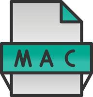 ícone de formato de arquivo mac vetor