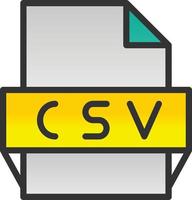 ícone de formato de arquivo csv vetor