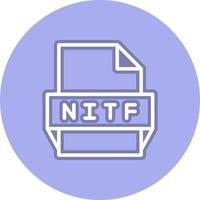 ícone de formato de arquivo nitf vetor