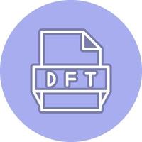 ícone de formato de arquivo dft vetor