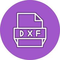ícone de formato de arquivo dxf vetor