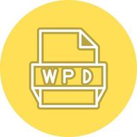 ícone de formato de arquivo wpd vetor