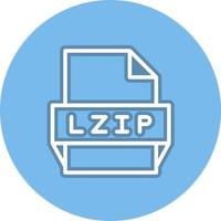 ícone de formato de arquivo lzip vetor