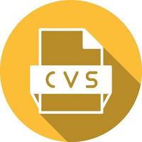 ícone de formato de arquivo cvs vetor