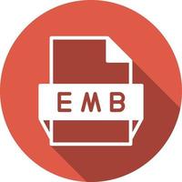 ícone do formato de arquivo emb vetor